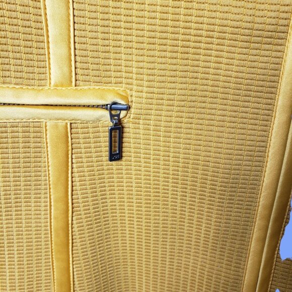 Uge Womens Textured Zip-Up Jacket With Pockets Yellow mustard Large - Picture 13 of 16